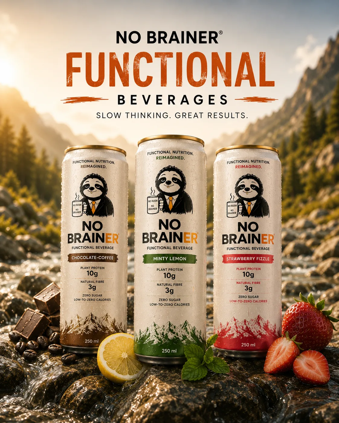 No Brainer Functional Beverage range