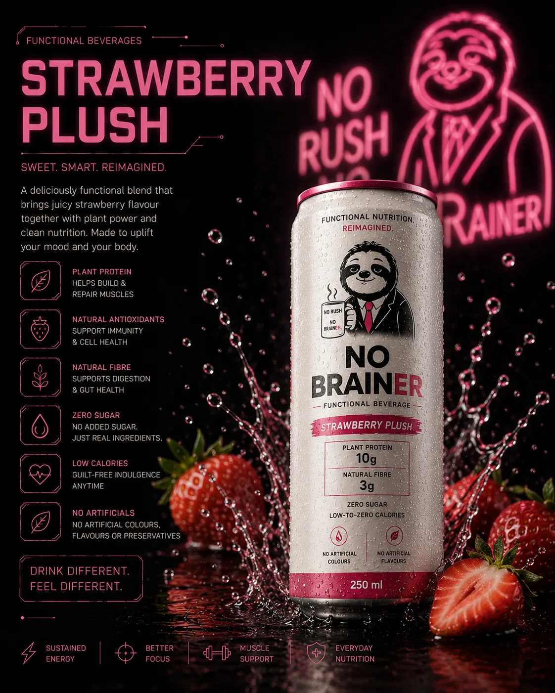 No Brainer Strawberry Plush can