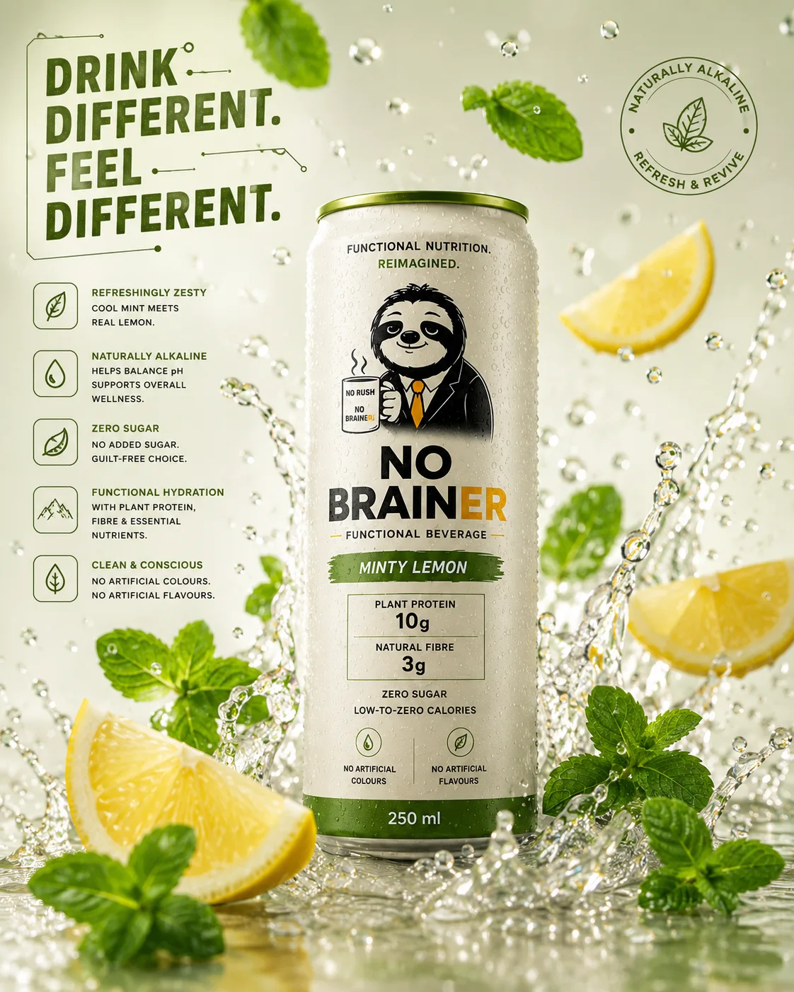 No Brainer Minty Lemon can hero